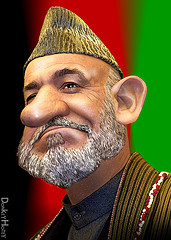 Hamid Karzai - Caricature