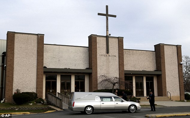 The funeral was at Upper Room Christian Church in Dix Hills, New York, near his hometown on Long Island