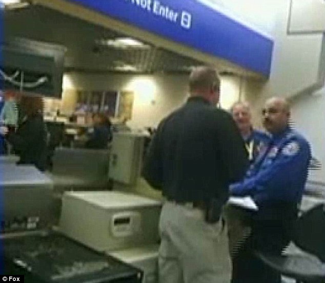 Bizarre: They had to wait for an hour in front of hundreds of travellers while the TSA called a bomb expert