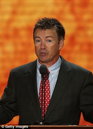 Rand Paul (left) is the father of the teenage boy arrested in North Carolina and Ron Paul (right) is his grandfather